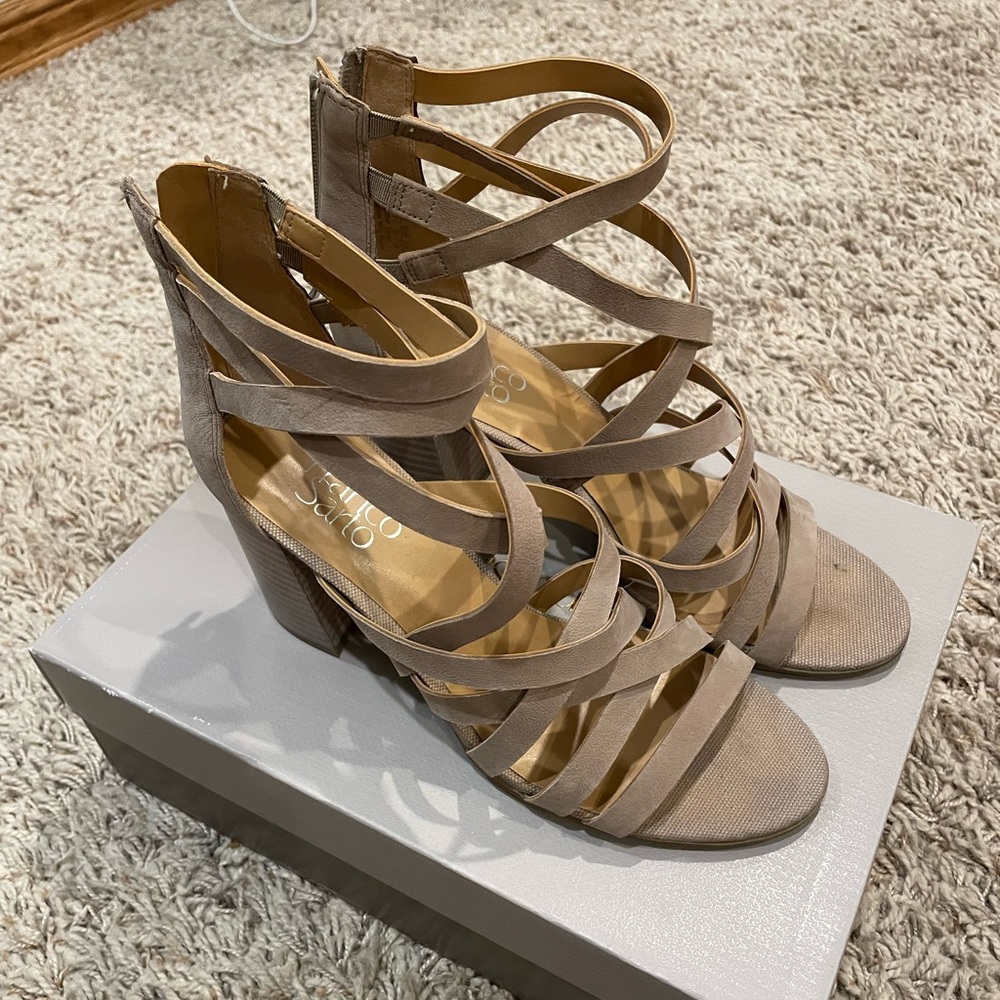 Franco Sarto Heeled Ankle Strap Sandals